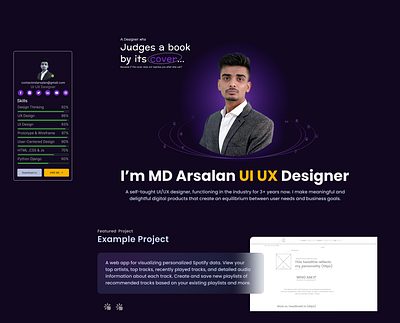 Portfolio Website Design (UI UX) portfolio protfoliowebsitedesign ui uidesign uiux ux uxdesign webdesign