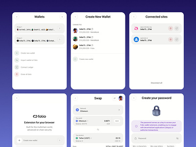Folio - Crypto wallet for everything onchain analytics clean crypto currency crypto dashboard currency crypto dashboard popup product design wallet crypto