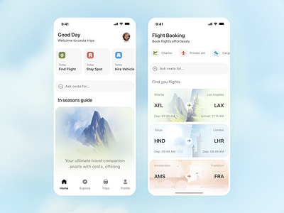 Travel Planner App app design minimal sajon ui ux