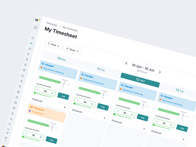 10x Project Management - Timesheet timesheet ui web app web design