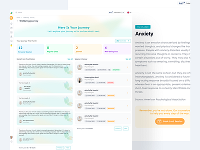 EAP - Counseling Web App dashboard design illustration ui web design