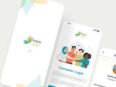 Rumah Remedi - Mobile App branding card illustration landing page mobile ui