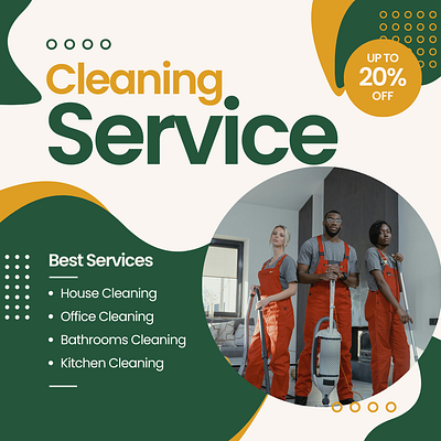 Social Media Template for Cleaning Service graphics design