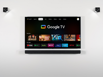 Google Smart TV UI Design android tv google smart tv google tv ui smart tv smart tv ui tv ui design