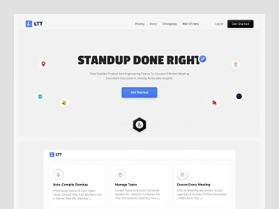 Streamline your standup meetings cleandesign designinspiration figmadesign meetingefficiency minimalui productivitytool saasdesign standupmeetings taskmanagemnet teamcollaboration uiuxdesign userexperiance webappdesign website design