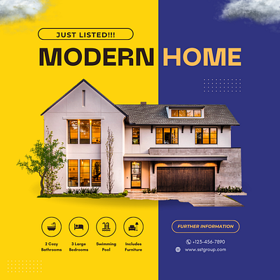 Social Media Template for Real Estate graphics design