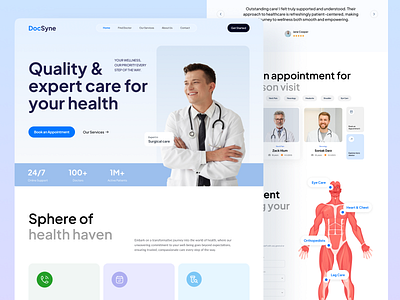 Doctors Appointment Website UIUX Design design interface product service startup ui ux web website