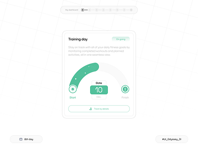 Fitness Tracker Component🏋️‍♂️🏃🏻‍♀️‍➡️ component design exercise fitness gym health meditation minimal product product design sport training ui ux work out yoga