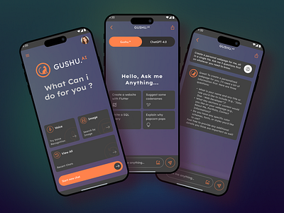 AI Powered ChatBot ai android app bot branding chat bot design ui
