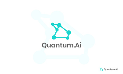 Quantum Abstract AI Logo with Network Connections business logo