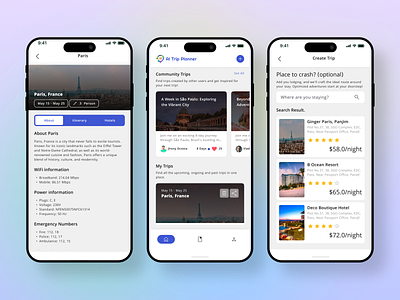 Ai Trip Planner ai app branding design travel trip planner ui vacation