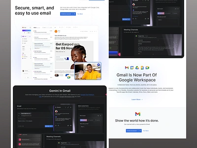 Gmail Landing page Design exploration 2025 design app design branding dashboard design design design inspirations desktop design gmail goggle illustration ui uiux design