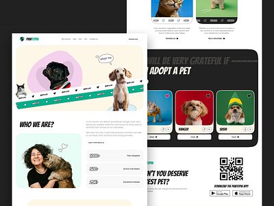 Pet Adoption App: Bringing Furry Friends Home adoption animal application design beautiful cute dog pet pets puppy ui ux