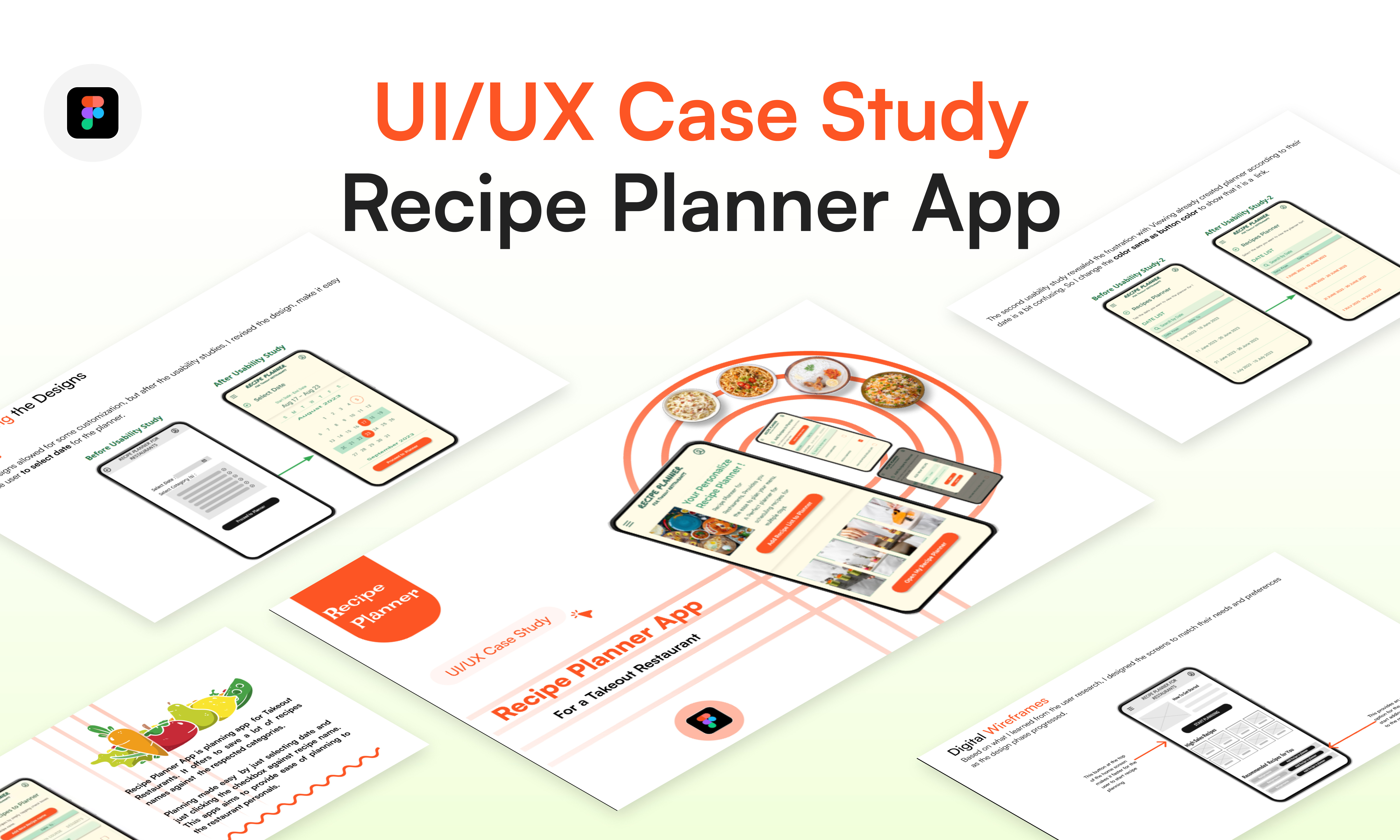 Recipe Planner App-UX DESIGN branding graphic design ui ux ux design ux research vector