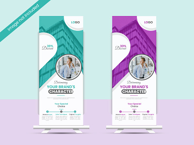 Roll-up banner template advertising banner business design graphic design print rollup template