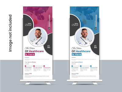 Medical roll-up banner design banner banner template care dental doctor health healthcare medical medicine rollup template