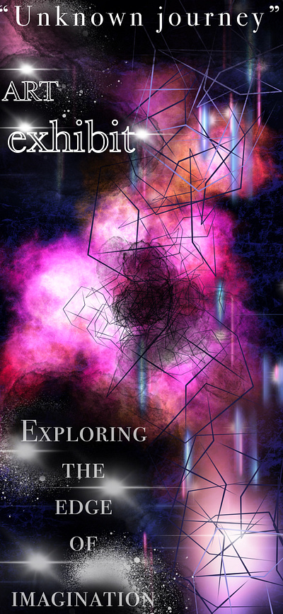 Unknown Journey – Art Exhibit Poster adobe photoshop branding campaign design creative branding design digital design event poster graphic design illustration layout design surrealism ui visual storytelling