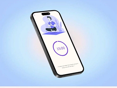 Design Hackathon - Meditation App design illustration ui