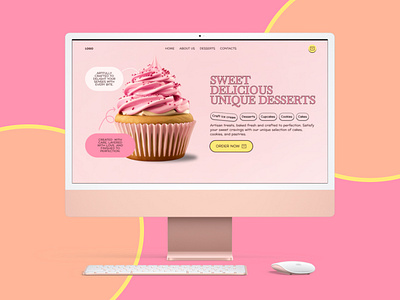 Pastry shop landing page graphic design landingpage pastry shop ui website