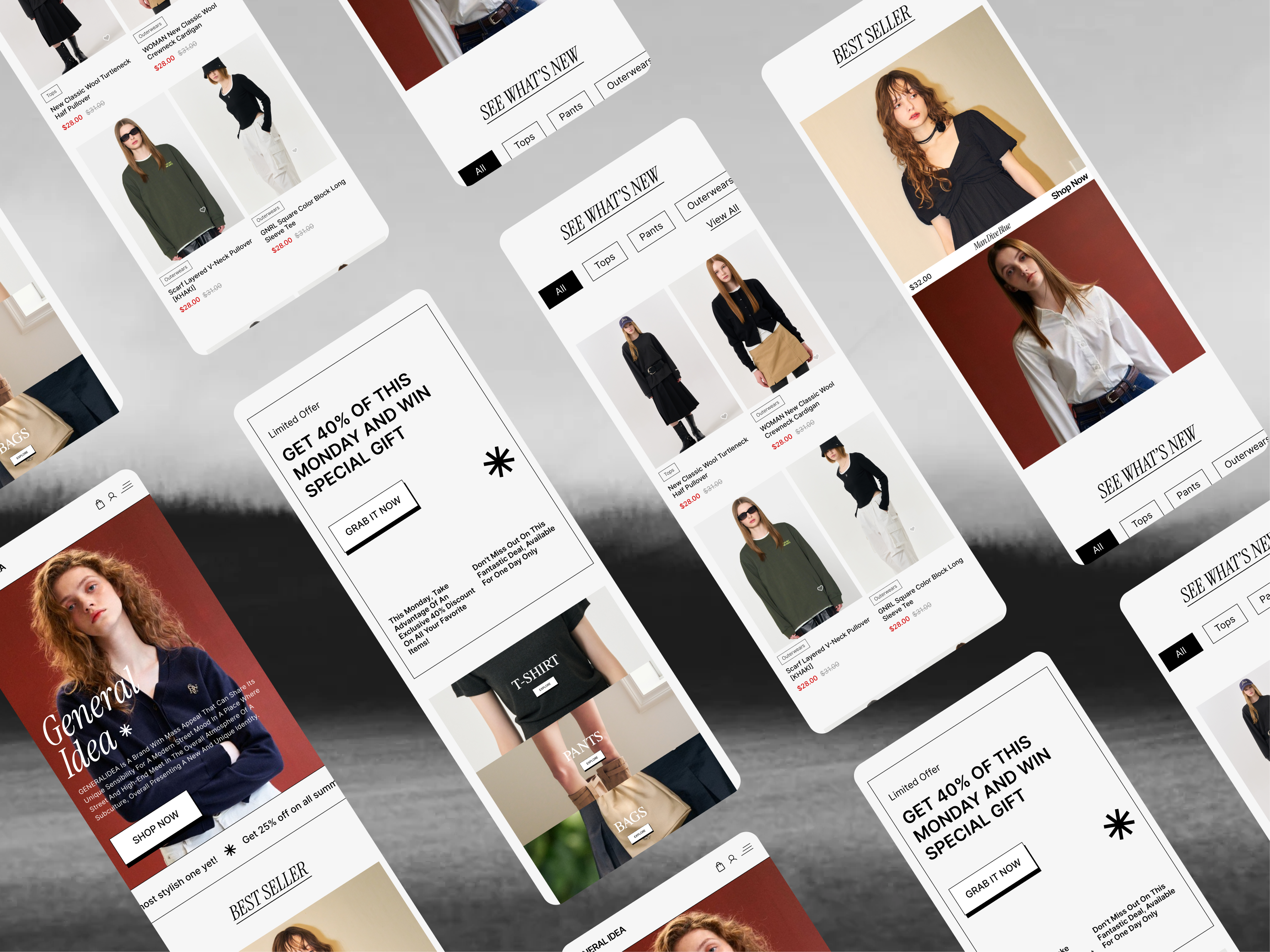 General Idea - Fashion E-Commerce (Responsive) branding clean design e commerce fashion marketplace minimalist shopify smooth ui