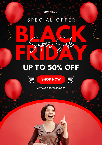 Flyer Template for Black Friday flyer template