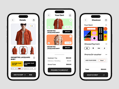 Clothing Store App Design app design cloth app clothing app e commerce e commerce app design ecommerce fashion app mobile app shop store ui ux