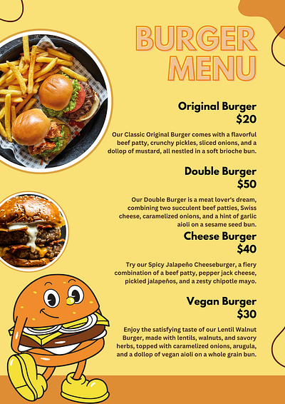 Poster Template for Food Menu poster template