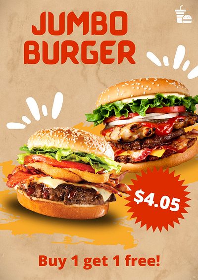 Eye-Catching Food Poster ad post branding burger post connect design dribbble exclusive design food poster freelance graphic design logo new design photoshop poster restaurant poster social media post