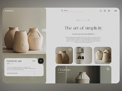 BranDeco - Art Studio Design art art design artwork best design ceramic company creative creativity design minimal minimalist pottery pottery design studio ui ux ux ui web website website design