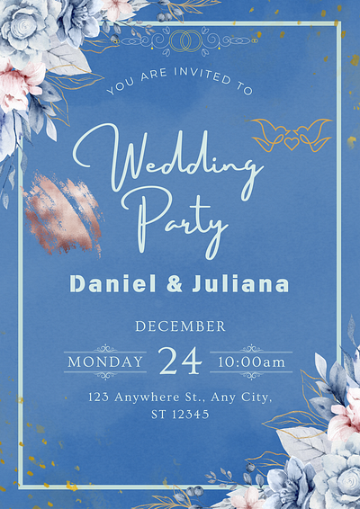 Poster Template for Wedding Invitation poster template