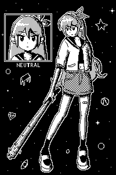 (1-Bit Omori Fanart) Aubrey 1 bit aubrey fanart illustration omori pixel art