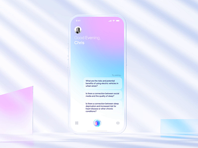 AI Virtual Assistant - ChatGPT Style Light Mode ai ai assistant aiassistant aibot animation assistant chatbot chatgpt chatgpt app elegant design light mode mobile mobile app siri sphere ui virtual assistant voice assistant voice design