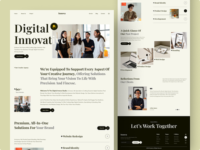 Innova - Agency Website Design. agency agency ui design agency website agency website design branding company creative creative agency creative direction design digital agency landing page portfolio rifath studio ui web web design webdesign website