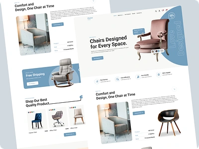 Furnish Chair - E-commerce Store chair decoration ecommerce furniture furniture store herobanner homedecor interior landingpage online store product purchase shop shopify sofa store web