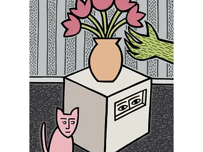 Doctor in a box cartoon comic drawing illustration