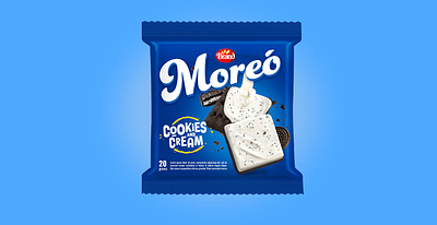 Moreo Cookies and Cream adobe illustrator adobe photoshop brand packaging packaging design snack packaging snacks