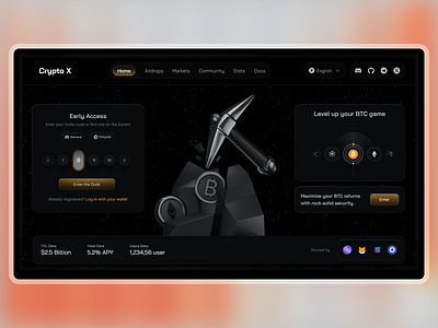 🪙 Cryptocurrency Dashboard Design 3d animation branding cryptocurrency cryptoui dashboarddesign design dribbble figma graphic design illustration logo motion graphics ui uidesign uiux uxdesign uxforcrypto uxuimonir