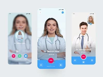 Doctor Consultation App UI Design app interface app prototype clean design consultation doctor doctor appointment health app healthcare medical app minimalist design mobile app modern ui patient care responsive design telemedicine ui design user experience ux design video call virtual care