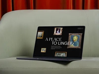 Immersive Art-Inspired Digital Experience Web-design Page art concept cover design figma hero hotel landing mockup nyc ui ux web website