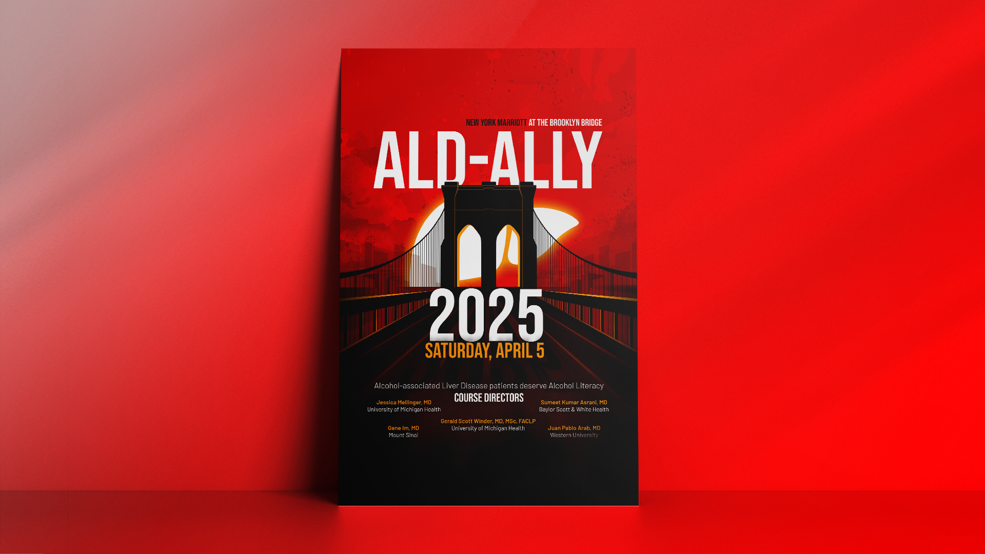 Poster/Flyer Design art black conference design flyer freelancer graphic design healthcare illustration liver medical modern poster red save the date typography