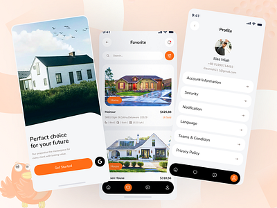 Real Estate Mobile App Redesign card clean feed filter home home screen iphone listing listing app mobile mobile app property app real estate real estate app real estate design real estate egent sign in ui ui design user interface