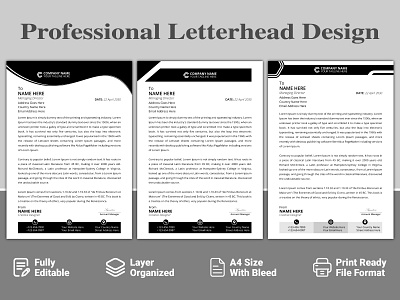 Letterhead Design banner business design geometric graphic design invoice letterhead