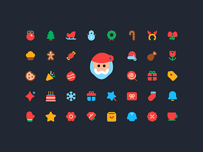 🎄 A set of colorful Christmas icons christmas icon icon set icons mingcute