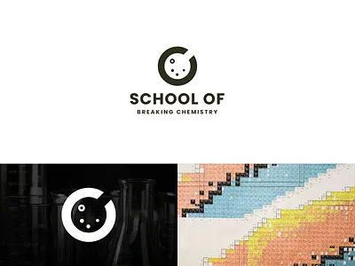 School Of Breaking Chemistry brand ide brand identity brand visual branding chemistry education logo logo design modern school science