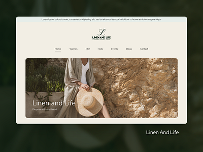 Linen and Life Website Project bento branding clothing clothingshop design life linen linenandlife logo typography ui ux