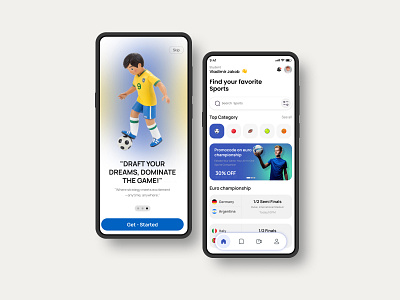 Sports Mobile App Design das dashboard design figma landing page mobile app responsive design screenshot sports app ui uiux ux website