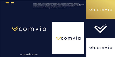 COMVIA is a forward-thinking technology and communication brand brand identity logo minimal logo modern logo