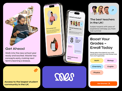 My Educational Space - UK Summer School course education landing page mobile ui