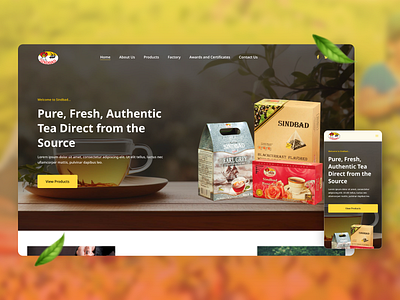 Sindbad Tea Website Project branding design healthdrink logo sindbad sindbadtea tea typography ui ux