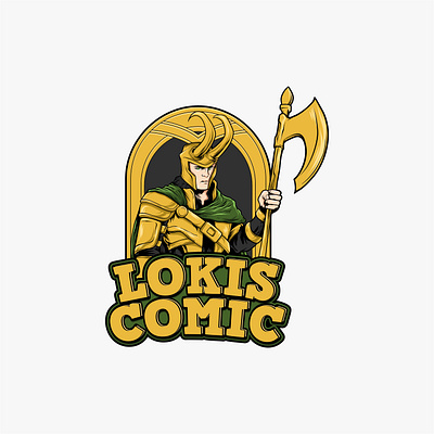 Lokis Comic branding design graphic design illustration logo vector vintage